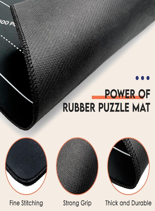 Nariolar Jigsaw Puzzle Mat Roll Up - 47 x 26 Inch Portable Non-Slip Rubber & Felt Mat for 500/1000/1500 Piece Puzzles, Pack of 2 Mats - Image 3